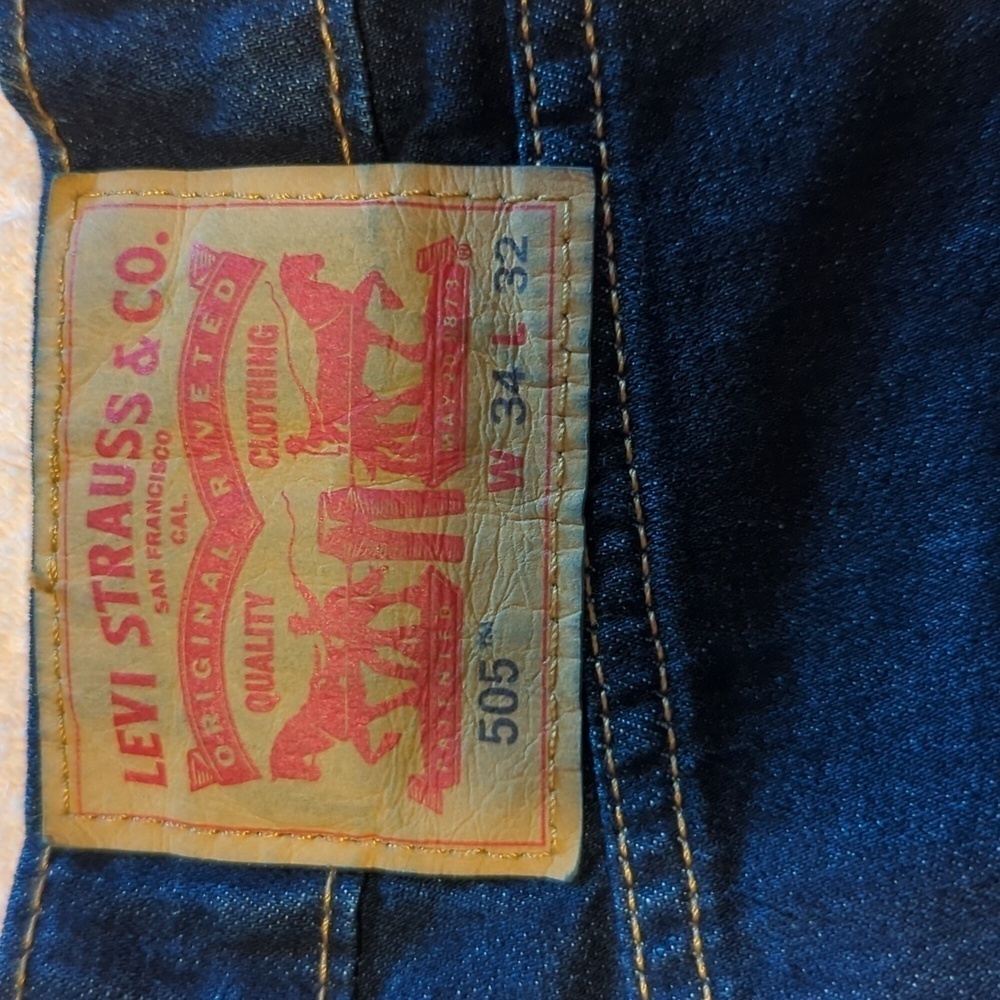 Levis Mens 505 Levi Strauss Regular Straight Fit blue Jeans. - Picture 2 of 12